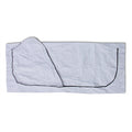 Heavy weight pvc body bag with curved zippers used in funeral service operations, from lynch supply