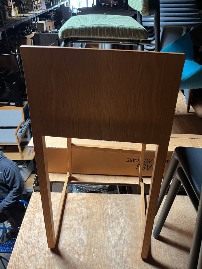 High back wood stacking counter height stools