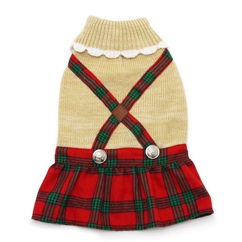 Holiday Plaid Dress in Red - Posh Puppy Boutique