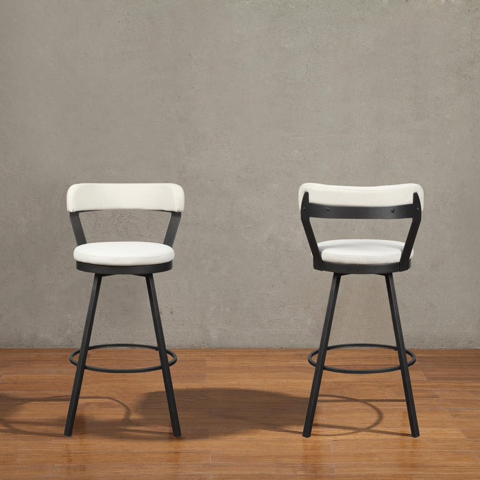 Homelegance Appert 5566-29WT Swivel Pub Height Chair, White IMAGE 4