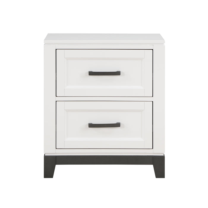 Homelegance Garretson 2-Drawer Nightstand 1450WH-4 IMAGE 1