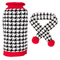 Houndstooth Sweater & Scarf Set - Posh Puppy Boutique