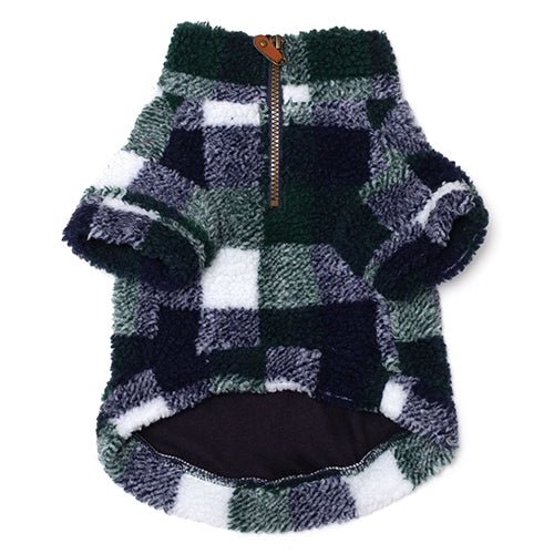 Hunter/Navy Sherpa 1/4 Zip Pullover - Posh Puppy Boutique