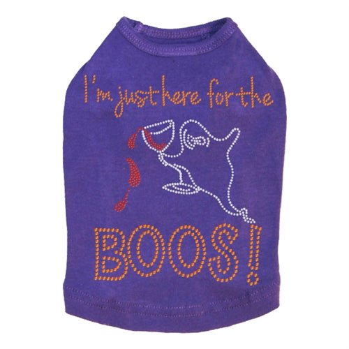 Im Just Here for the Boos Rhinestones Tank Top - Many Colors - Posh Puppy Boutique
