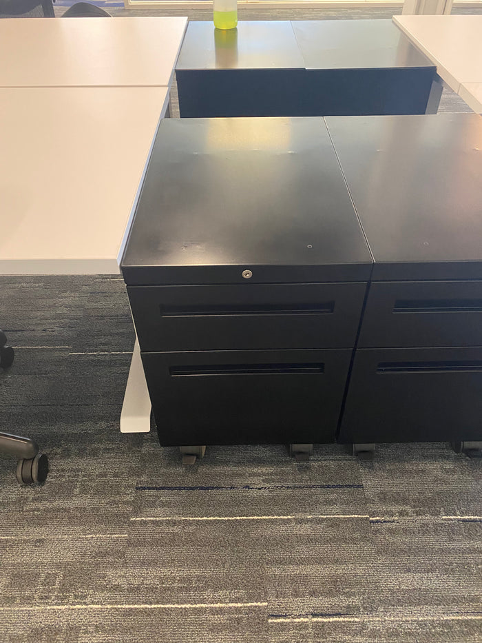 Steelcase rolling pedestal cabinets (black) no cushion top