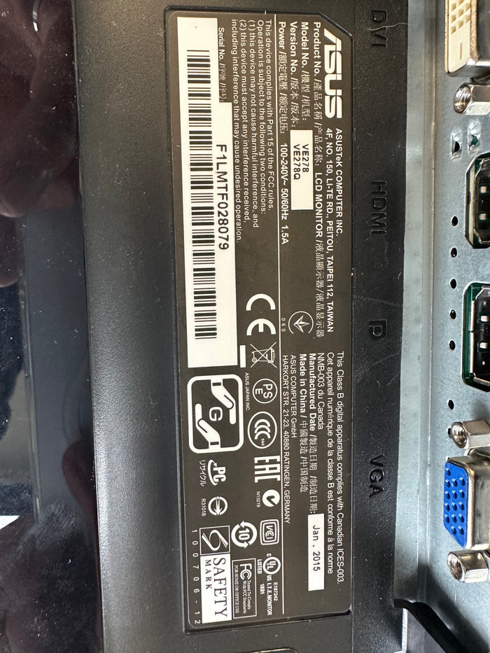 Asus 27” 4k computer monitor pb287Q no stand