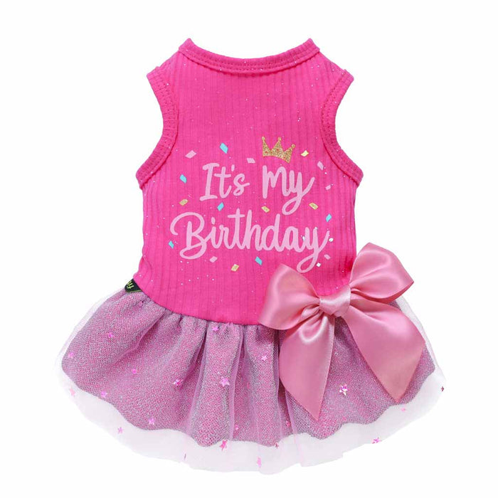 It's My Birthday Glitter Dress - Posh Puppy Boutique