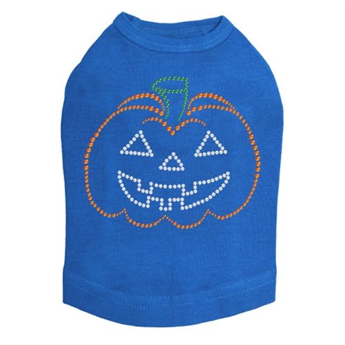 Jack - o - Lantern Outline Rhinestone Tank Top - Many Colors - Posh Puppy Boutique