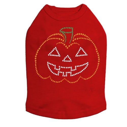 Jack - o - Lantern Outline Rhinestone Tank Top - Many Colors - Posh Puppy Boutique