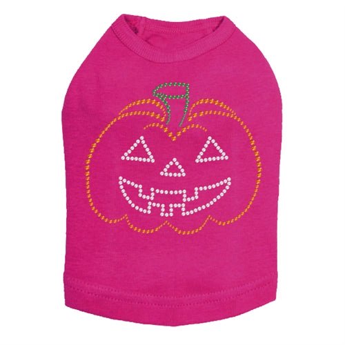 Jack - o - Lantern Outline Rhinestone Tank Top - Many Colors - Posh Puppy Boutique
