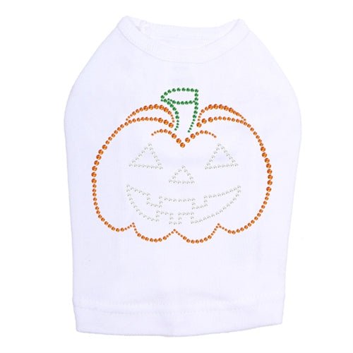 Jack - o - Lantern Outline Rhinestone Tank Top - Many Colors - Posh Puppy Boutique