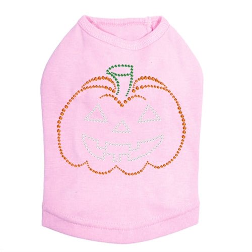 Jack - o - Lantern Outline Rhinestone Tank Top - Many Colors - Posh Puppy Boutique
