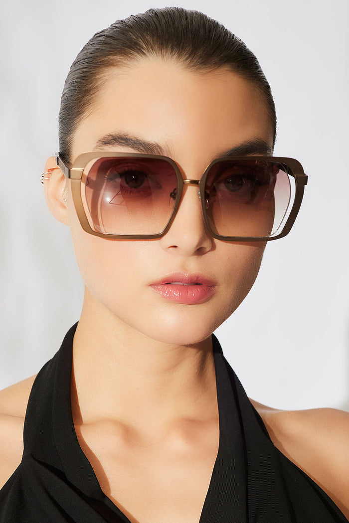 Kintsu Metal Rectangle Sunglasses