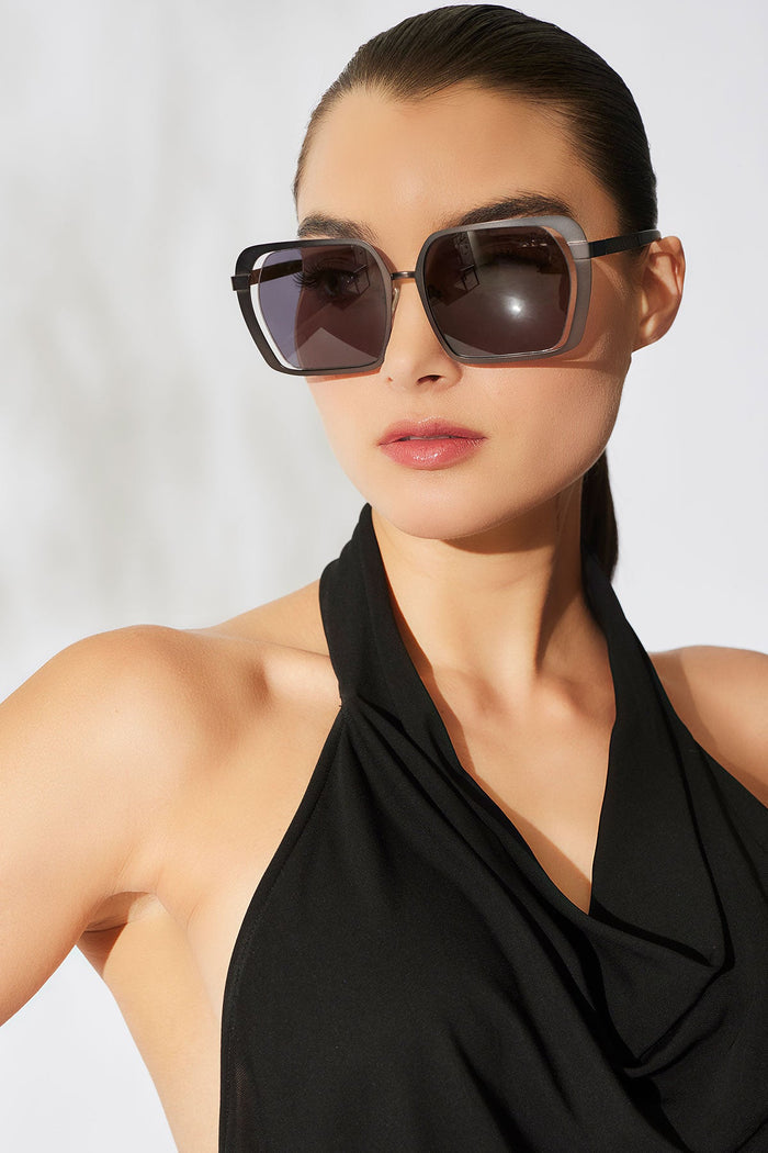 Kintsu Metal Rectangle Sunglasses