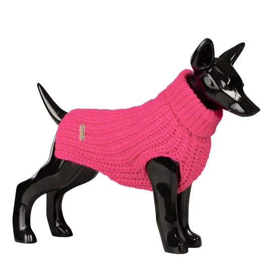 Knit Sweater in Hot Pink - Posh Puppy Boutique