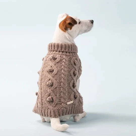 Knit Sweater in Taupe - Posh Puppy Boutique