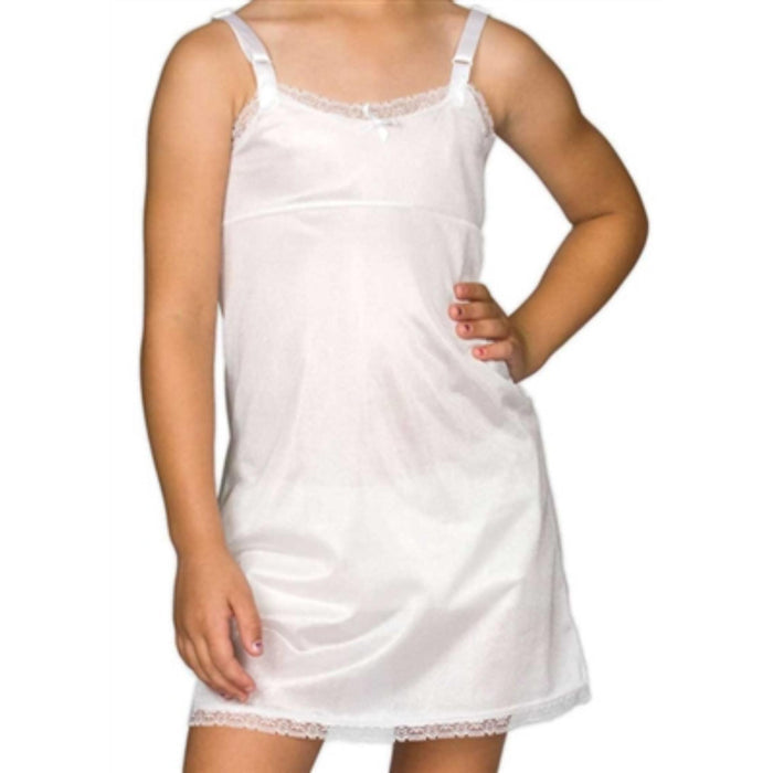 Ladies nylon slips with lace trim used in funeral service operations, from lynch supply