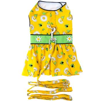 Ladybugs and Daisies Dog Dress with Matching Leash - Posh Puppy Boutique
