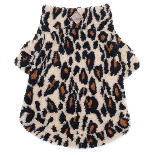 Leopard Sherpa 1/4 Zip Pullover - Posh Puppy Boutique