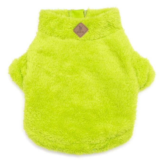 Lime Solid Fleece Quarter Zip Pullover - Posh Puppy Boutique
