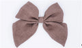 Linen Sailor Hair Bow - Espresso - Posh Puppy Boutique
