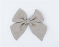 Linen Sailor Hair Bow - Nude - Posh Puppy Boutique