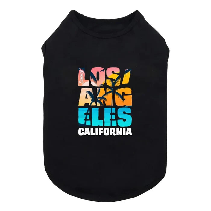Los Angeles Dog Shirt in Black - Posh Puppy Boutique