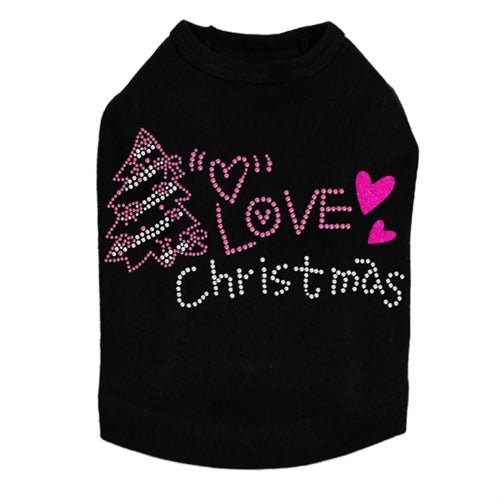 Love Pink Christmas Rhinestone Tank - Many Colors - Posh Puppy Boutique