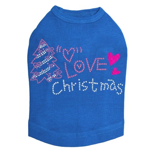 Love Pink Christmas Rhinestone Tank - Many Colors - Posh Puppy Boutique