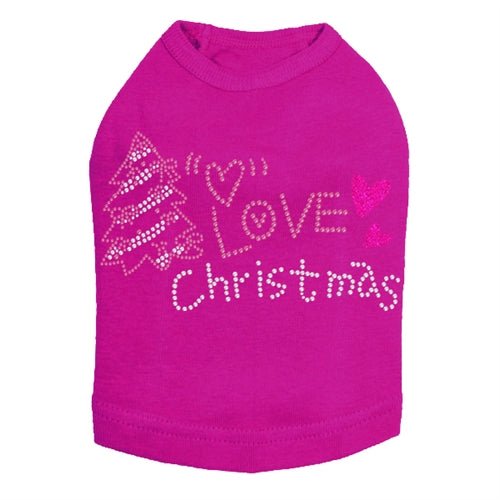 Love Pink Christmas Rhinestone Tank - Many Colors - Posh Puppy Boutique