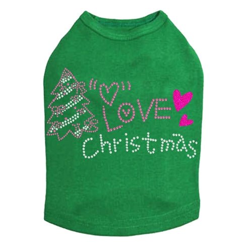 Love Pink Christmas Rhinestone Tank - Many Colors - Posh Puppy Boutique