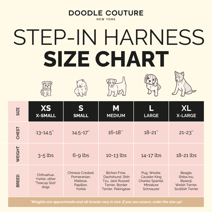 Luxe Step - in Harness - Dune - Posh Puppy Boutique