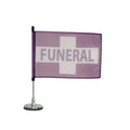 Magnetic auto funeral flag-6" x 9" banner used in funeral service operations, from lynch supply