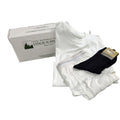 Men's  underwear sets used in funeral service operations, from lynch supply