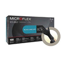 Microflex midknight xtra black powder-free nitrile gloves used in funeral service operations, from lynch supply