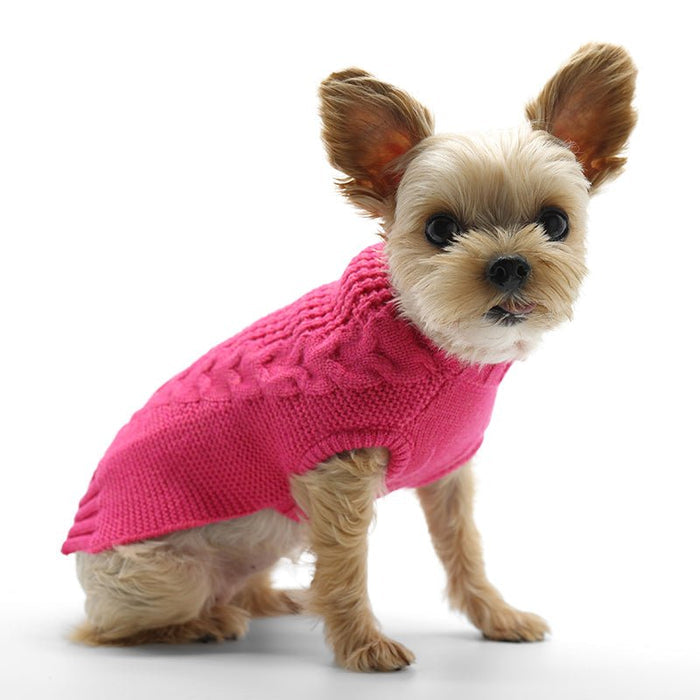 Mix Knit Sweater Pink - Posh Puppy Boutique
