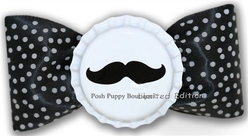 My - Stache Hair Bow - Posh Puppy Boutique