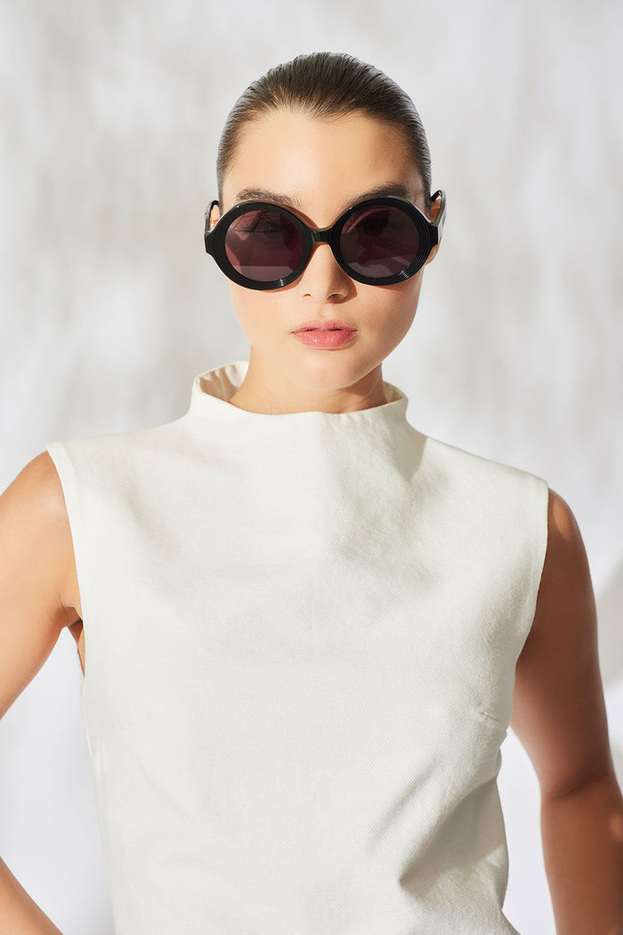 Nami Acetate Round Sunglasses
