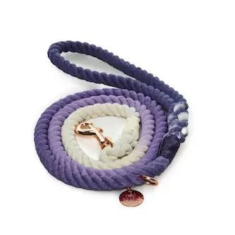 Natural Rope Leash - Purple Ombre - Posh Puppy Boutique
