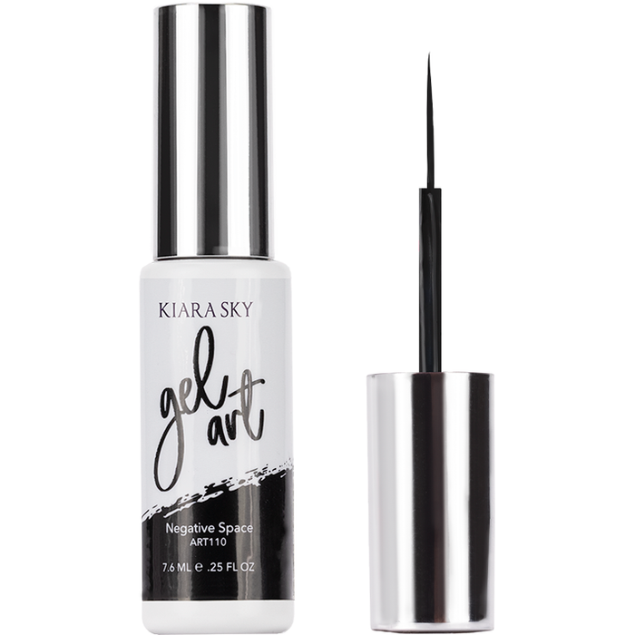 Negative Space gel art bottle and upside down lid with applicator