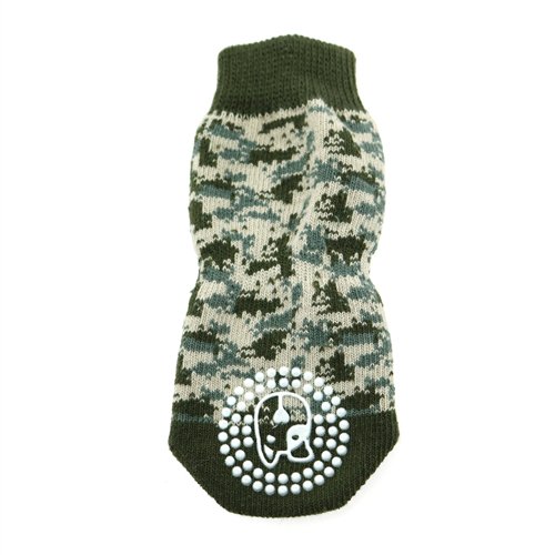 Non - Skid Dog Socks - Green Camo - Posh Puppy Boutique