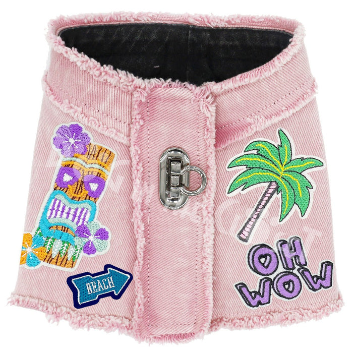 OH WOW Tiki Denim Harness Vest in 3 Colors - Posh Puppy Boutique
