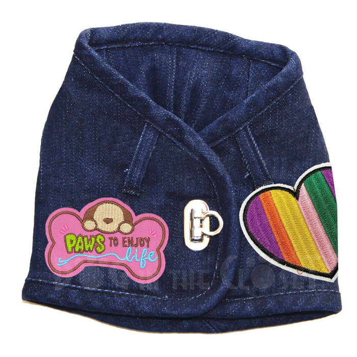 Paws to Enjoy Life Denim Harness Vest in 3 Colors - Posh Puppy Boutique