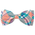 Peach Multi Plaid Bow Tie - Posh Puppy Boutique