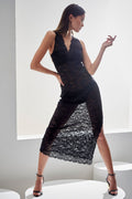 Peony Allover Lace V-Neck Slip Dress