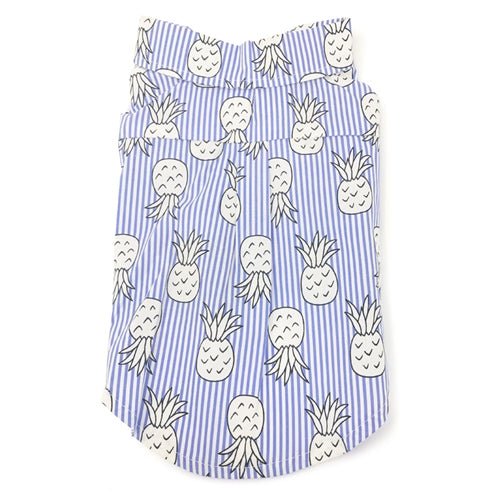 Pineapple Shirt in Blue - Posh Puppy Boutique