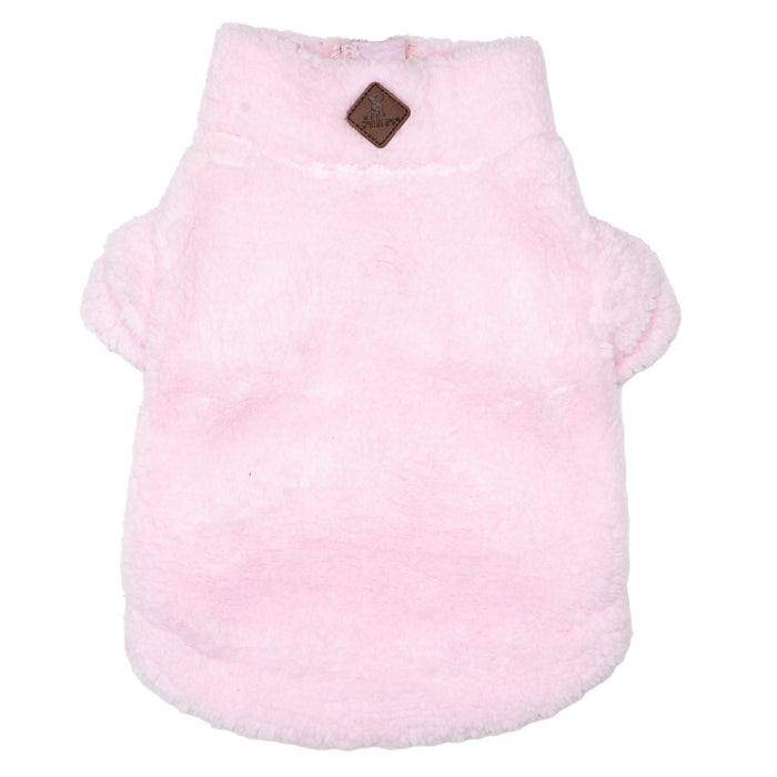 Pink Solid Fleece 1/4 Zip Pullover - Posh Puppy Boutique