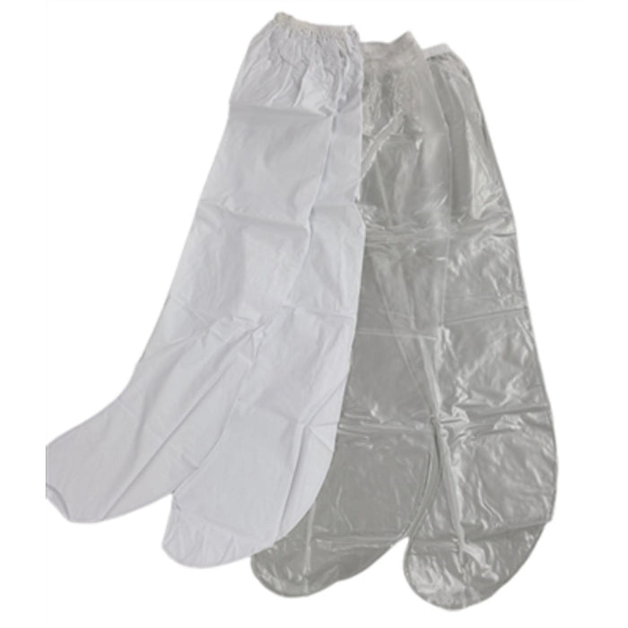 Plastic stockings used in funeral service operations, from lynch supply