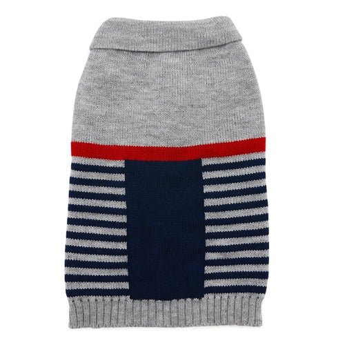 Preppy Necktie Sweater in Blue - Posh Puppy Boutique