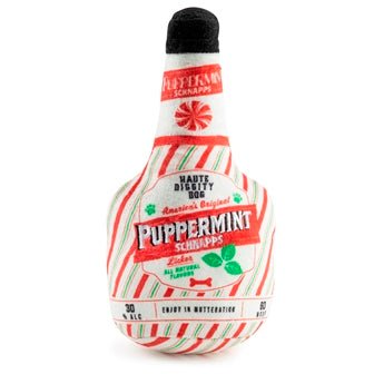 Puppermint Schnapps Bottle Christmas Dog Toy - Posh Puppy Boutique